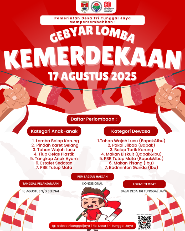Gebyar Lomba Kemerdekaan 17 Agustus 2025 Desa Tri Tunggal Jaya