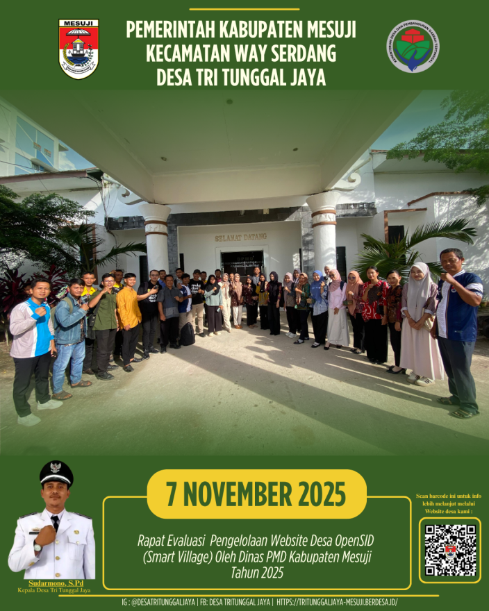 Rapat Evaluasi Pengelolaan Website Desa OpenSID Oleh Dinas PMD Kabupaten Mesuji